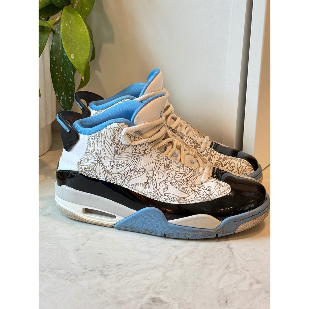 Jordan Dub Zero GS Kids 5.5Y White University Blue Laser Sneaker DV1360-114 - Picture 2 of 7